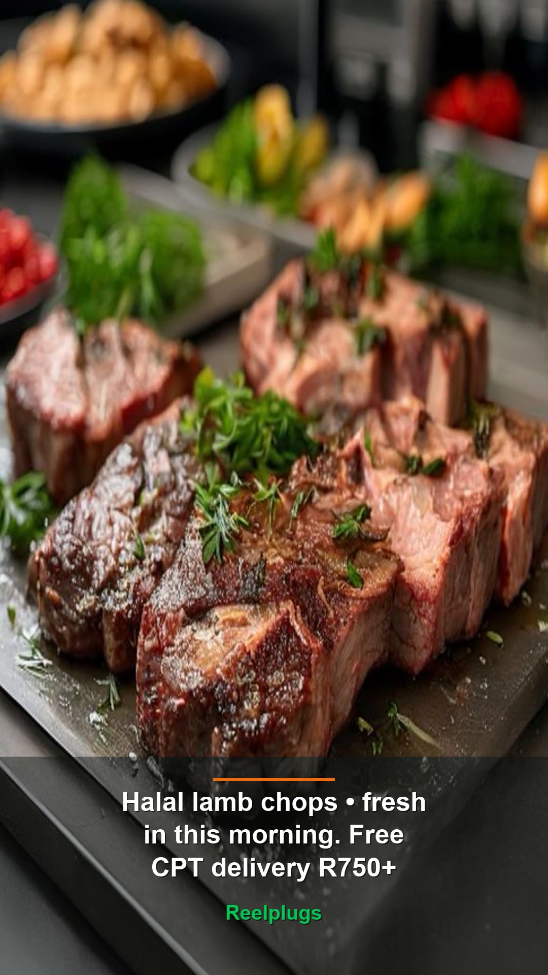 Halal lamb chops — fresh in this morning. Free CPT delivery R750+