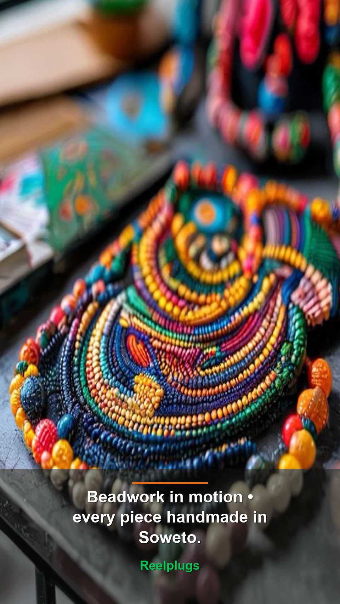 Beadwork in motion — every piece handmade in Soweto.