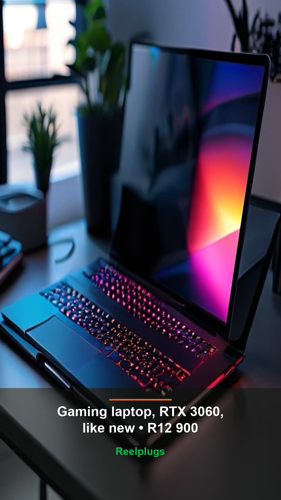 Gaming laptop, RTX 3060, like new — R12 900