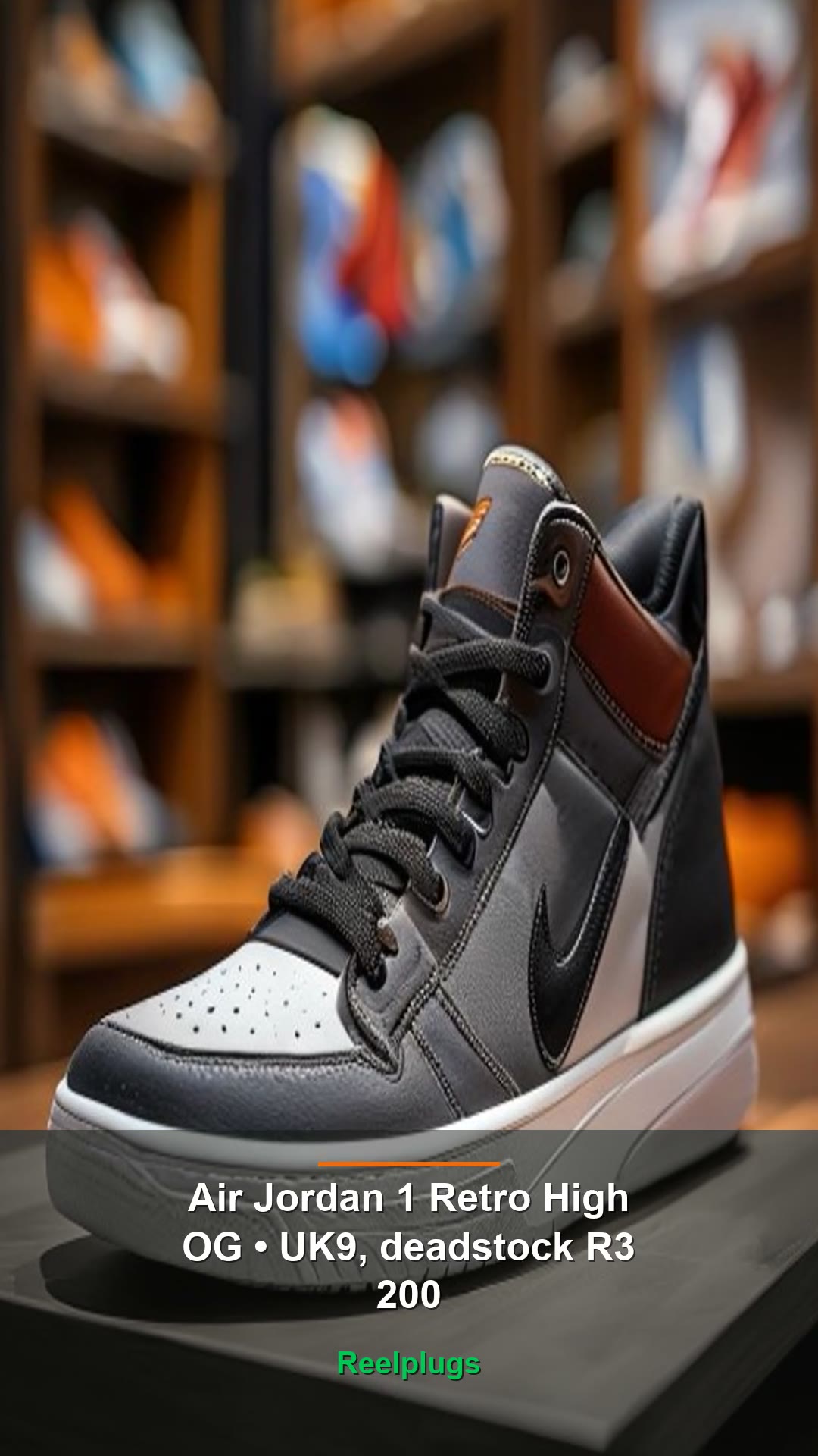 Air Jordan 1 Retro High OG — UK9, deadstock R3 200