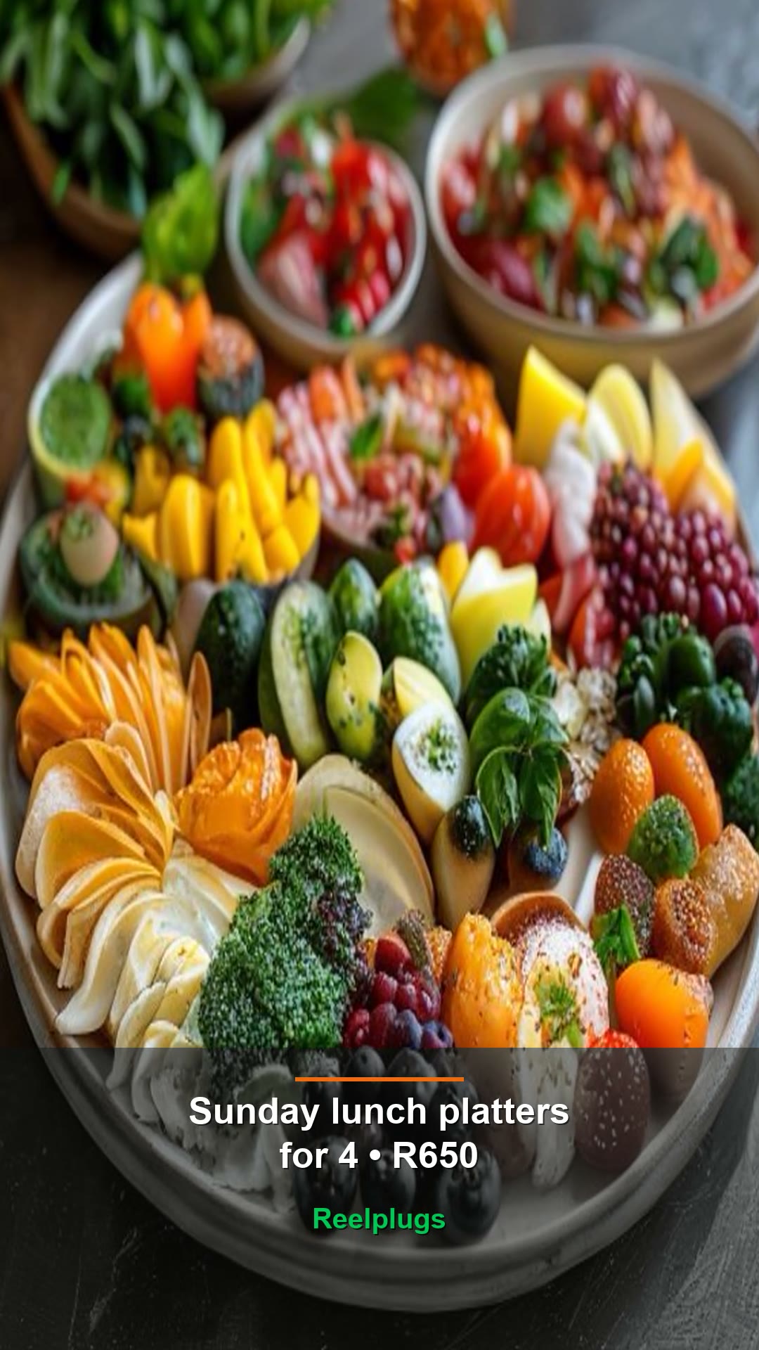Sunday lunch platters for 4 — R650