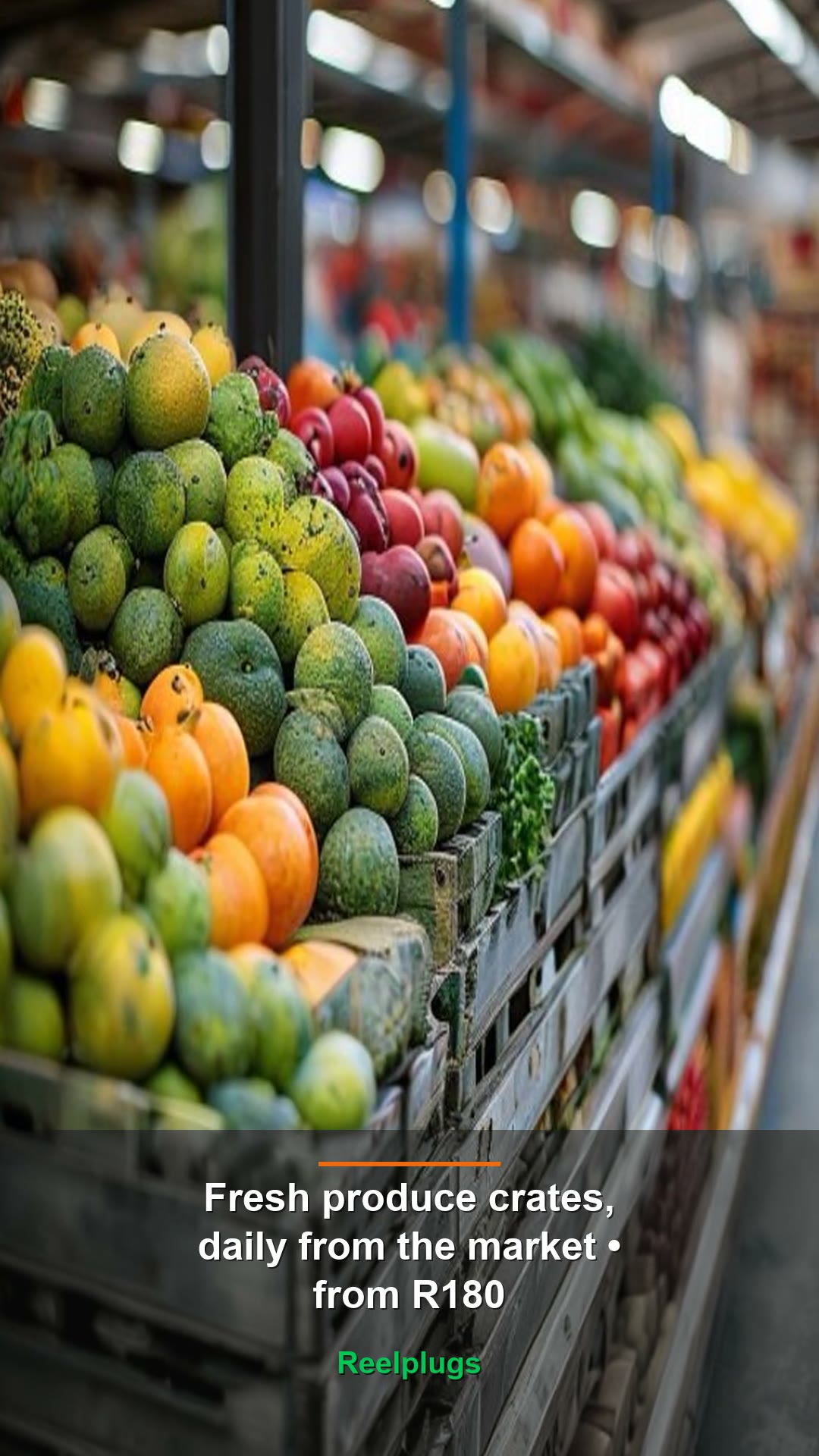 Fresh produce crates, daily from the market — from R180
