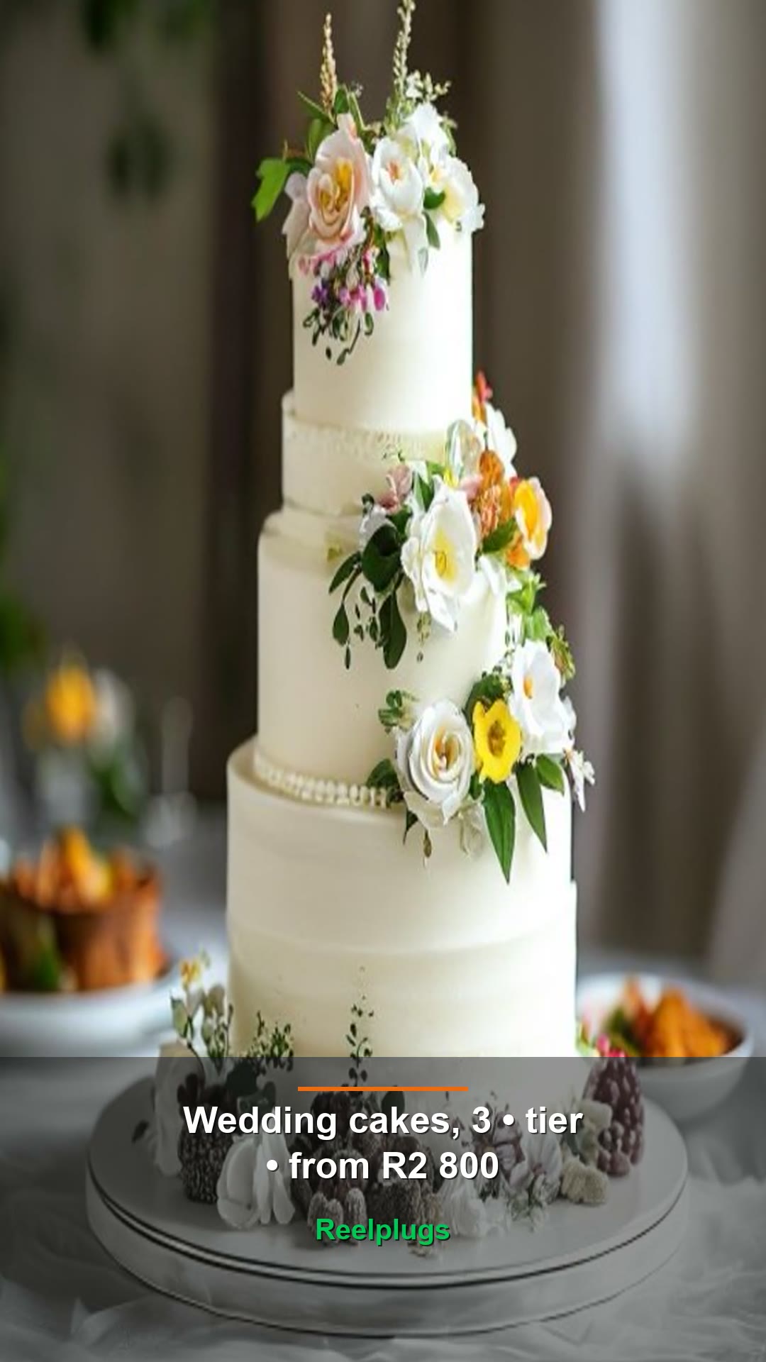 Wedding cakes, 3-tier — from R2 800