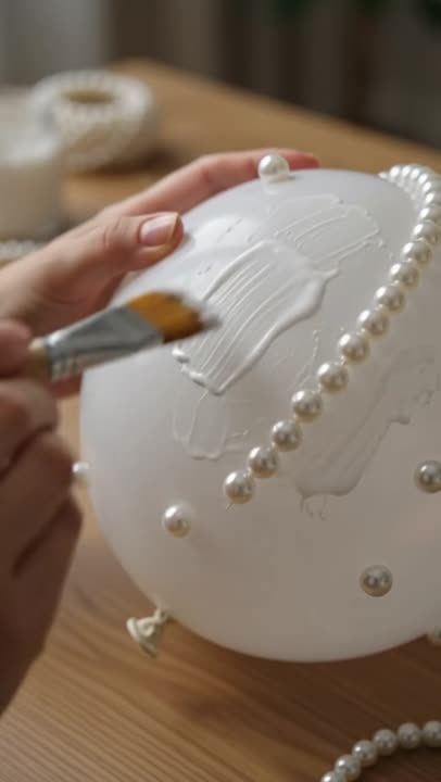 Royal Pearl Halo Chandelier DIY Royal Pearl Chandelier | Stunning Luxury Wedding Hall Lamp #DIYChandelier #Pearl #WeddingDecor #LuxuryLighting #DIYLamp#foryouchallenge