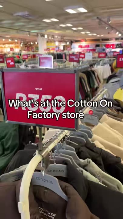 Cotton On factory outlet Atterbury Value Mart Pretoria - clothes from R100, 3 sunglasses R100.