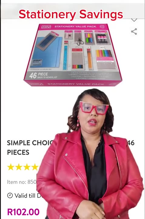 Game 46-piece stationery value pack R102 (claims R700 value). 104k views saving tip.