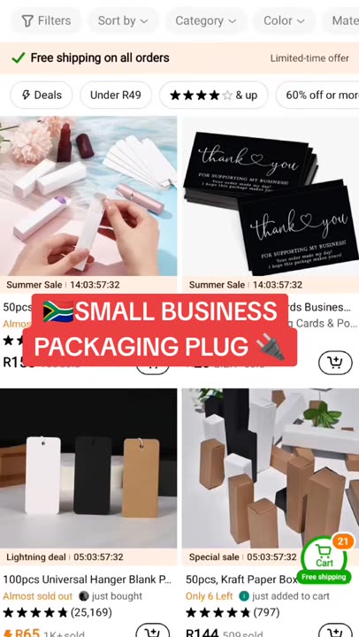 This plug is for all of my fellow entrepreneurs! TEMU offers really affordable packaging solutions and you can get customised items for your business! You can add that extra special touch to your items! #namolinah #southafrica #temu #packaging #smallbusinesstips