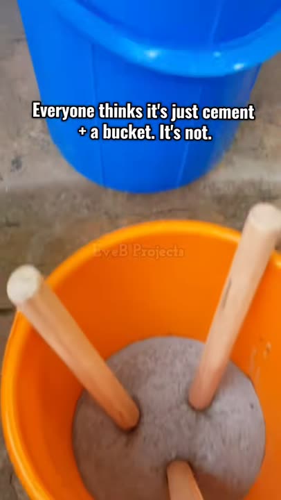 People think this is just "bucket + cement + wooden legs." It's not. It's the ratio. It's the reinforcement. The timing. Knowing exactly when to unmold so it doesn't crack or chip. That's the part I teach — not just the materials list. Full process in my Stool Course (click link in my profile) 🎓 #diyfurniture #ConcreteDecor #NotJustCement #DIYSkills #StoolMaking